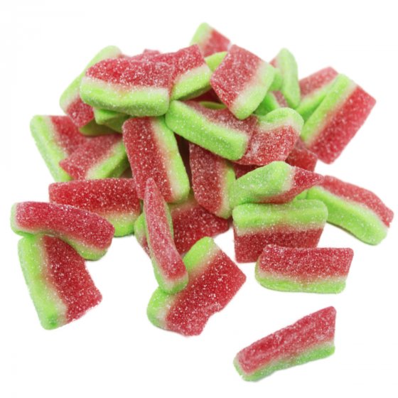 Fruchtgummi Wassermelonenstücke sauer gezuckert und Halal 300g