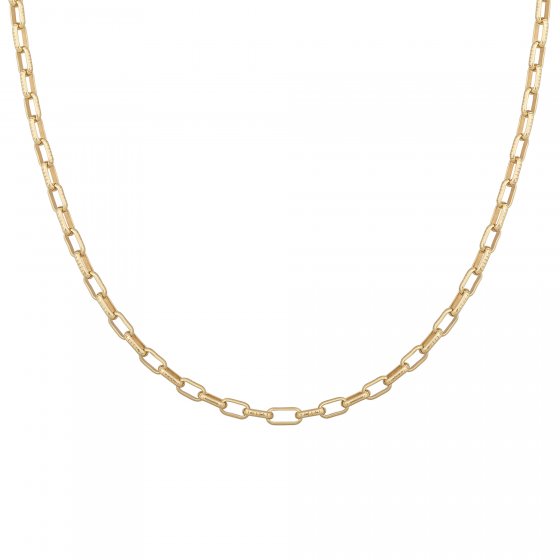 Collier 925 Silber vergoldet Y-Kette Gliederkette 