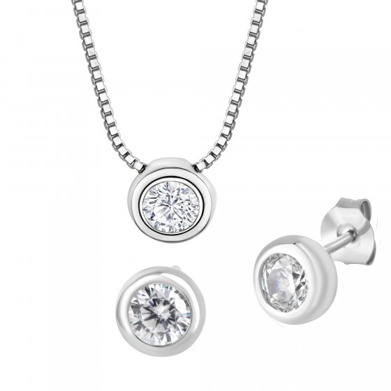 Schmuck Set 4tlg. 925 Sterling Silber Zirkonia 