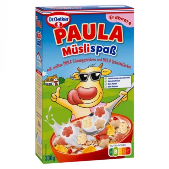 Dr. Oetker Paula Müslispaß Getreideflocken mit Schokogesichtern 330g