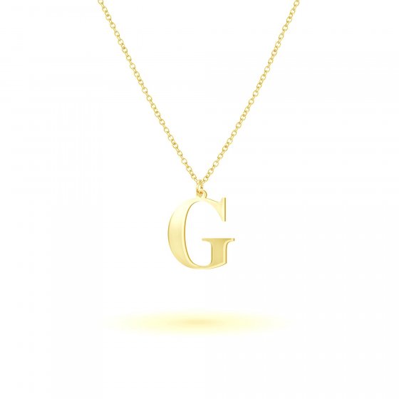 Anhänger mit Kette 925-Sterling Silber vergoldet Glänzend 45cm 