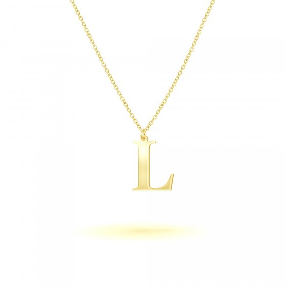 Anhänger mit Kette 925-Sterling Silber vergoldet Glänzend 45cm 