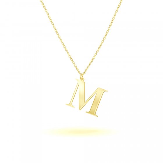 Anhänger mit Kette 925-Sterling Silber vergoldet Glänzend 45cm 