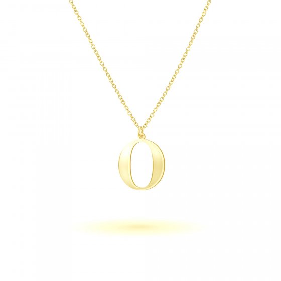 Anhänger mit Kette 925-Sterling Silber vergoldet Glänzend 45cm 