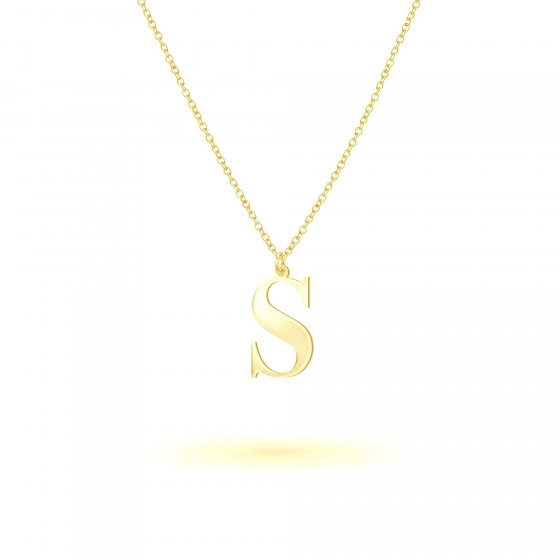 Anhänger mit Kette 925-Sterling Silber vergoldet Glänzend 45cm 