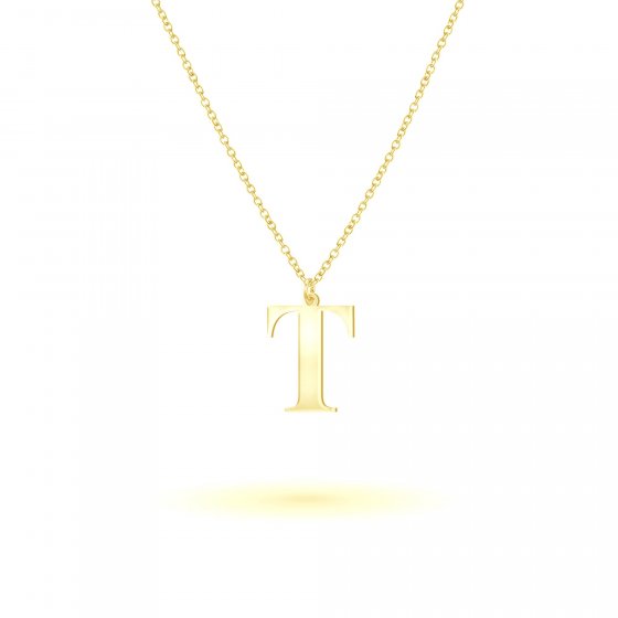 Anhänger mit Kette 925-Sterling Silber vergoldet Glänzend 45cm 