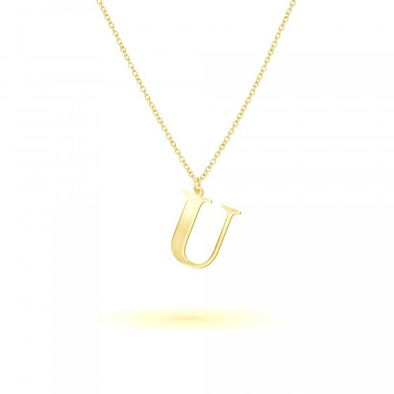 Anhänger mit Kette 925-Sterling Silber vergoldet Glänzend 45cm 