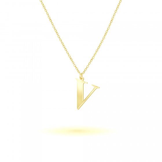 Anhänger mit Kette 925-Sterling Silber vergoldet Glänzend 45cm 