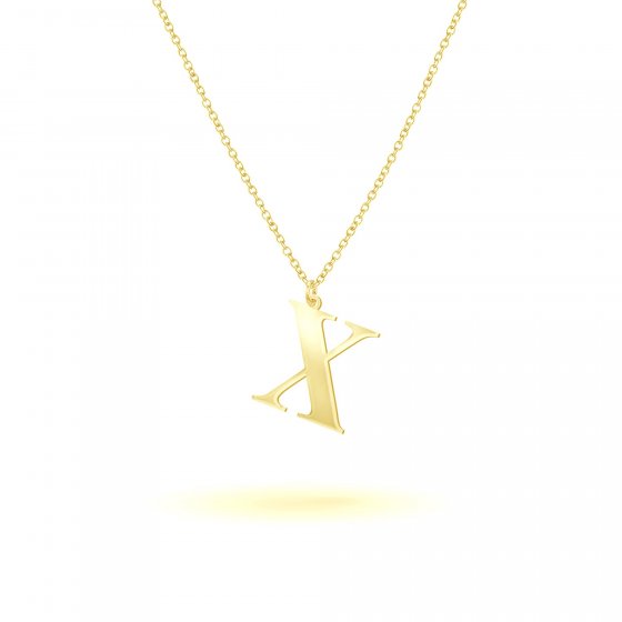 Anhänger mit Kette 925-Sterling Silber vergoldet Glänzend 45cm 