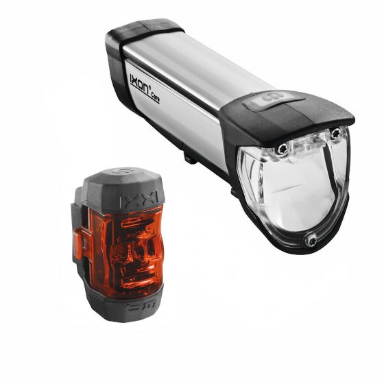 Fahrrad- Beleuchtungsset Ixon Core/Ixxi, silber 