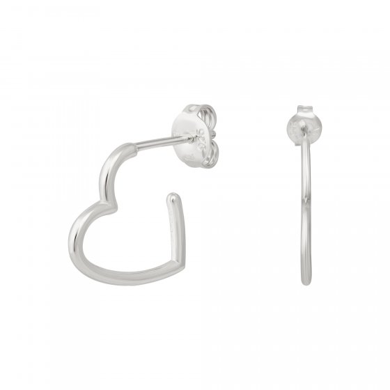 Creole 925 Sterling Silber rhodiniert Herz klein 