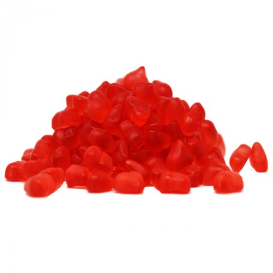 Fruchtgummi Kirschherzen kleine fruchtige rote Kirsch Herzen 300g 