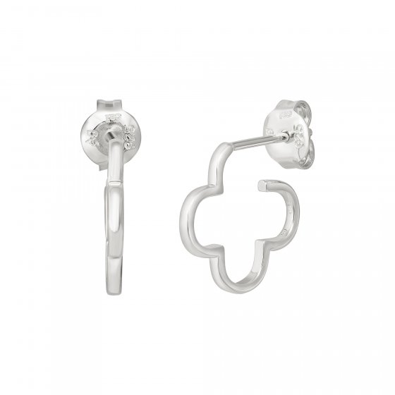 Creole 925 Sterling Silber rhodiniert Kleeblatt klein 