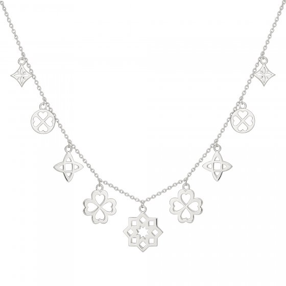 Collier 925 Silber rhodiniert Anhänger 