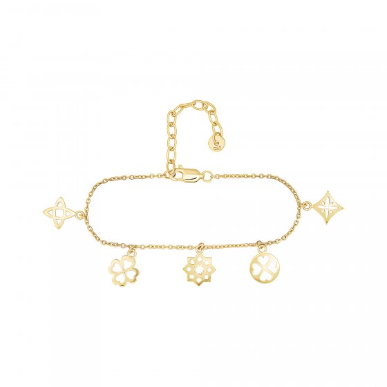 Armband 925 Silber vergoldet Anhänger 