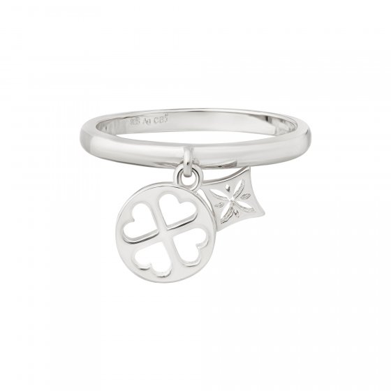 Ring 925 Silber rhodiniert Anhänger Cut-outs 