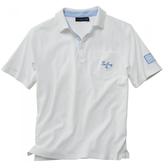 Maritimes Polo-Shirt XXL | Weiß