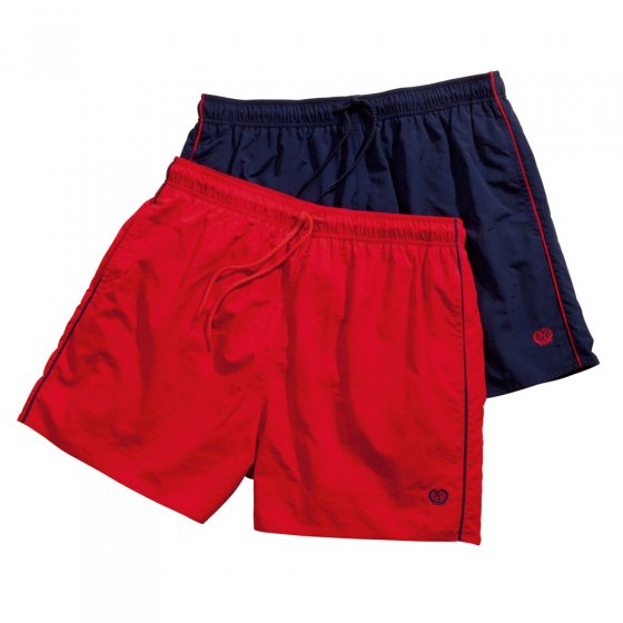 Badeshorts im 2er-Pack 2er Pack XL | Marine#Rot