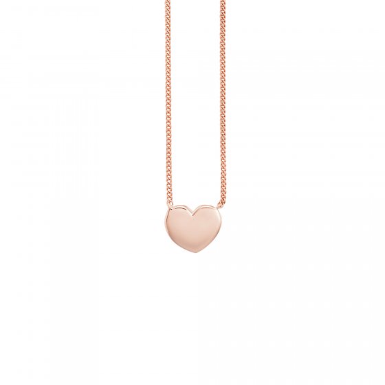 Collier 925/- Sterling Silber rotvergoldet Herz 