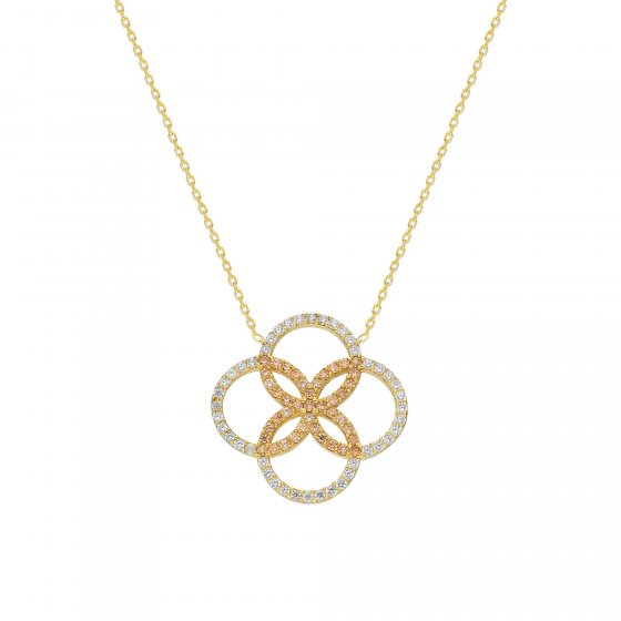 Kette 925/- Sterling Silber rhodiniert Glänzend 42+3cm Zirkonia Weiß 