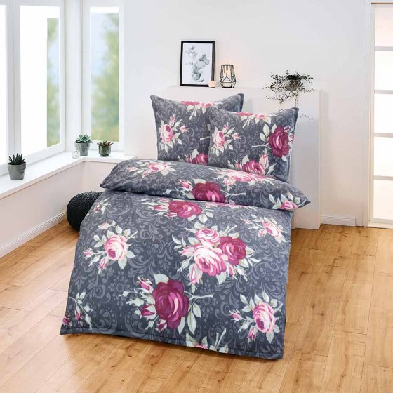 Mikro Fleece Bettwäsche, Floral  
