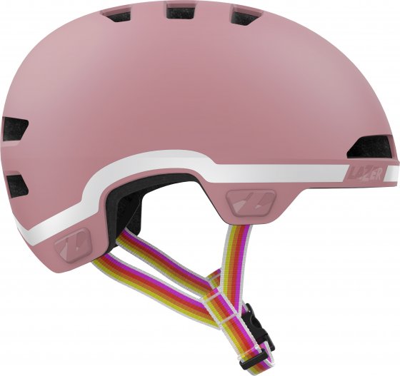 Kinder-Fahrradhelm Maze Jr KinetiCore GoFluo Edition, Soft Pink 