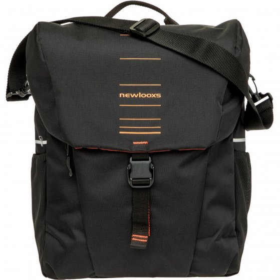 Fahrrad-Gepäckträgertasche Vigo Single, schwarz-orange 