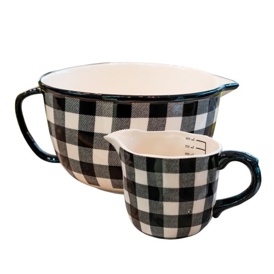 Set Rührschüssel und Messbecher Squares 