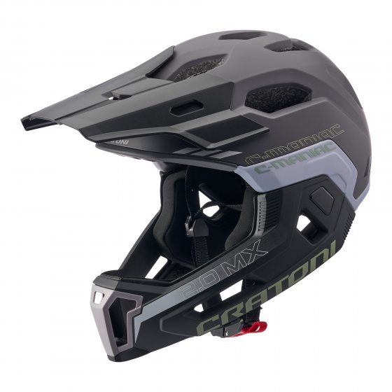 MTB-Fahrradhelm C-Maniac 2.0 MX, schwarz-grau 