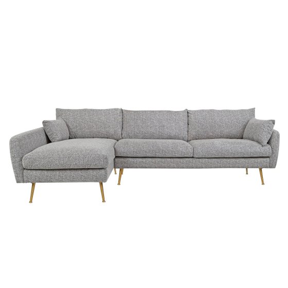 Ecksofa Antonius Webstoff Grau links 