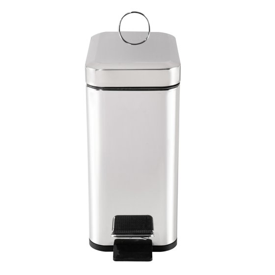 Pedalmülleimer Modern 5 Liter Silber 