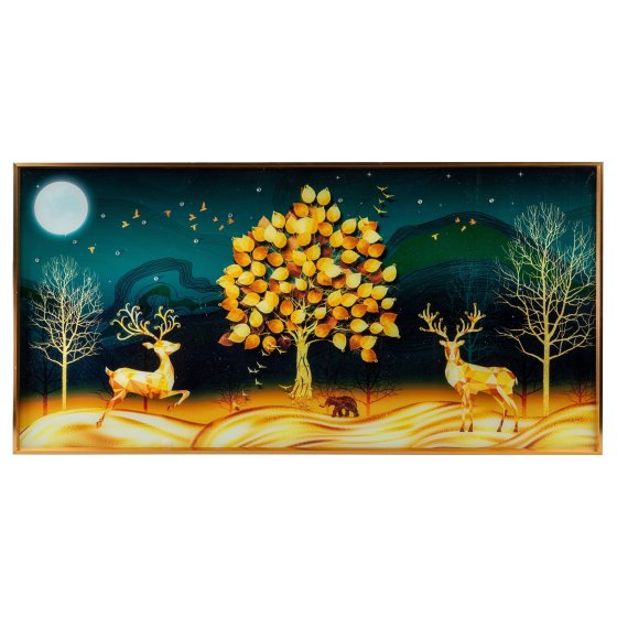 Wandbild Wanddeko Diamant Hirsche 