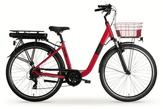 Elektro-Citybike NEW RHEA  26 Zoll, rot 