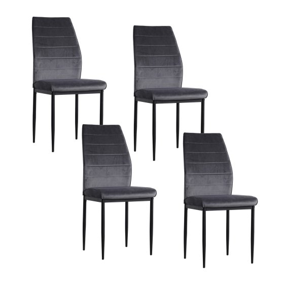 Stuhl Madison Velvet Grau 