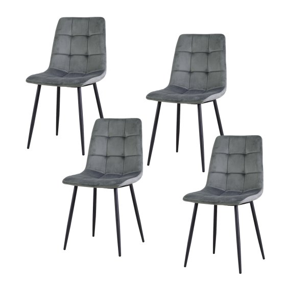 Stuhl Mesa Velvet Grau 