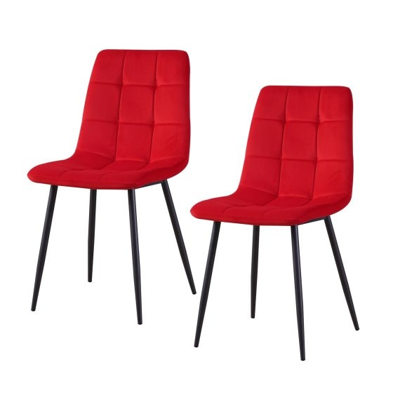 Stuhl Mesa Velvet Rot 