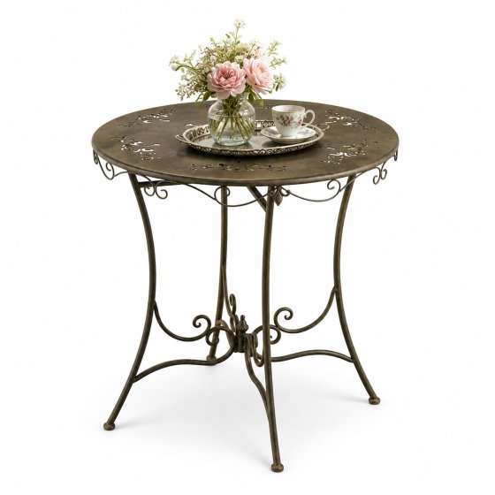 Runder nostalgischer Metalltisch Lily 