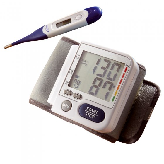 Handgelenk-Blutdruckmessgerät „BMH401“ GRATIS Fieberthemometer 