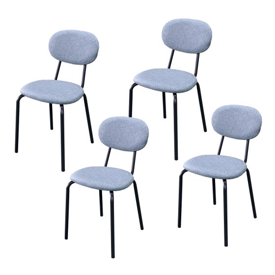 Stuhl Anella Grau 4er-Set 