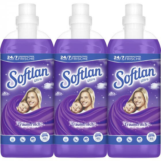 Softlan Ultra Traumfrisch feiner Duft für 45 Waschladungen 1L 3er Pack 