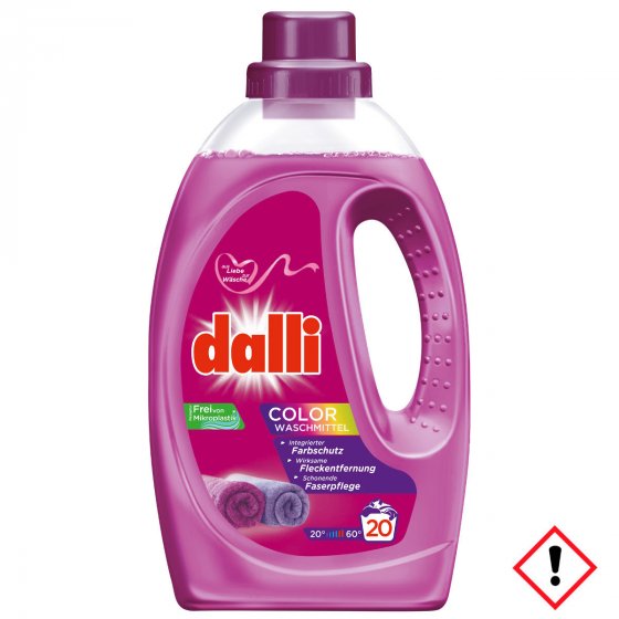 Dalli Color Waschmittel mit der Leuchtkraft Formel 20WL 1100ml 