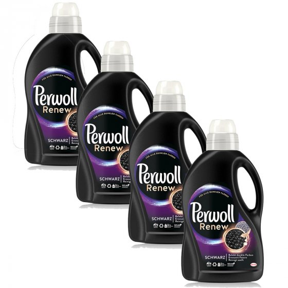 Perwoll renew leuchtendes Schwarz Advanced Waschmittel 1500ml 4er Pack 