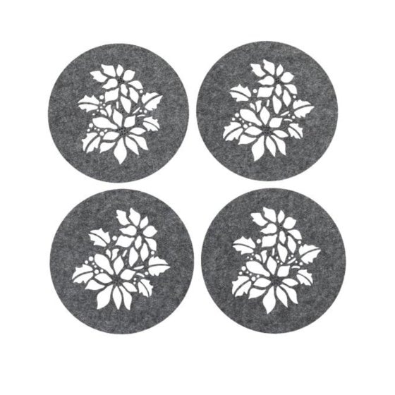Platzset 4-teilig Filz mit Blumendruck 