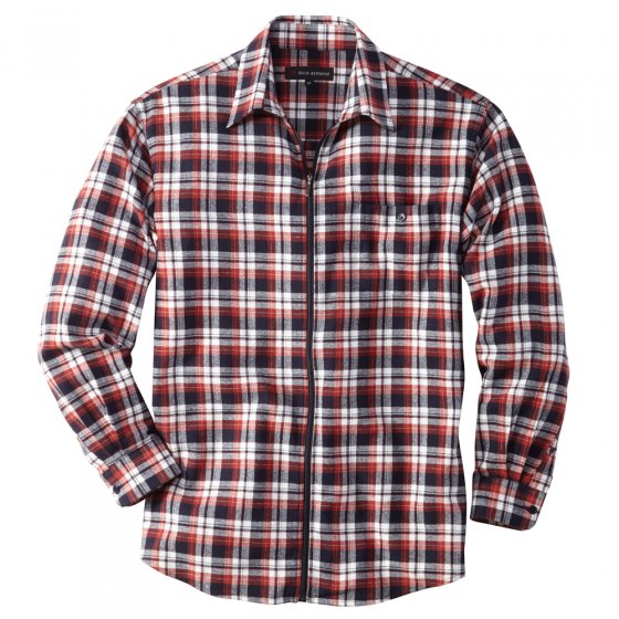 Flanellhemd mit Reißverschluss 3XL (47/48) | Rot