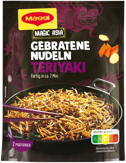 Asia Gebratene Nudeln Teriyaki 