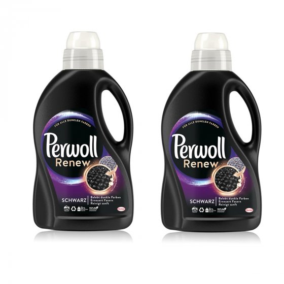 Perwoll renew leuchtendes Schwarz Advanced Waschmittel 1500ml 2er Pack 