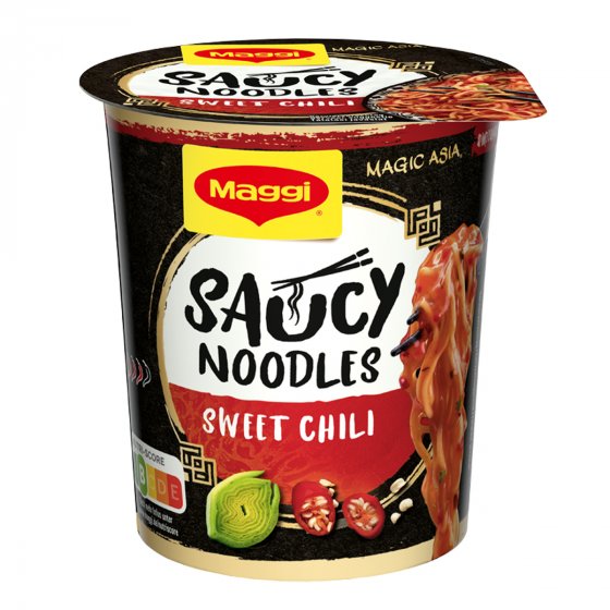 MAGGI MAGIC ASIA Saucy Noodles Sweet Chili Cup im Becher 75g 
