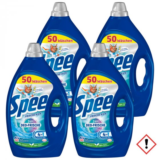 Spee Aktiv Gel Frische Kick Waschmittel 50WL 4in1 2250ml 4er Pack 