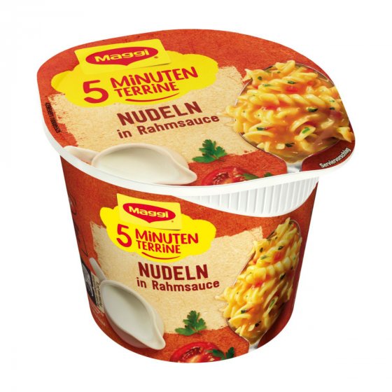 Maggi 5 Minuten Terrine Nudeln in Rahmsauce cremig pikant 67g 