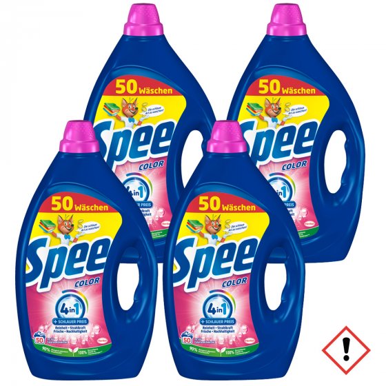 Spee Color Gel Waschmittel frischer Duft 4in1 2250ml 4er Pack 